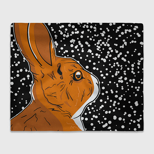 Плед Кролик и снег / 3D-Велсофт – фото 1