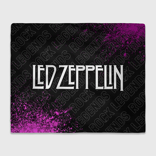 Плед Led Zeppelin rock legends: надпись и символ / 3D-Велсофт – фото 1