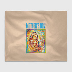 Плед флисовый Mothers Day - дитя с матерью, цвет: 3D-велсофт