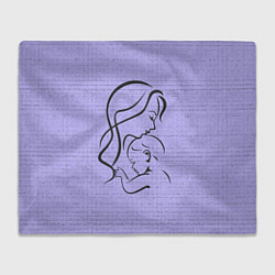 Плед флисовый Мама с ребёнком, цвет: 3D-велсофт