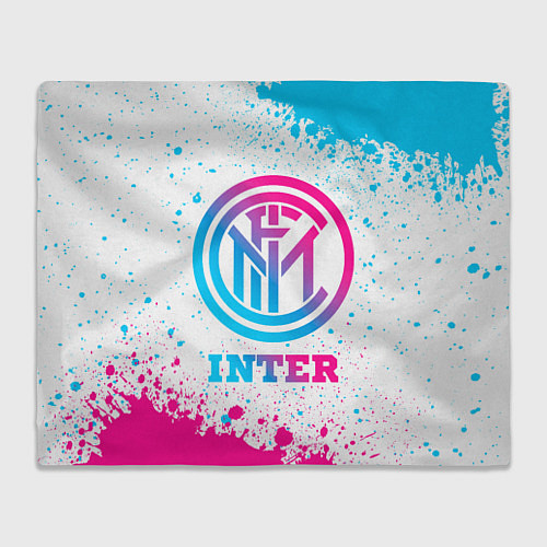 Плед Inter neon gradient style / 3D-Велсофт – фото 1