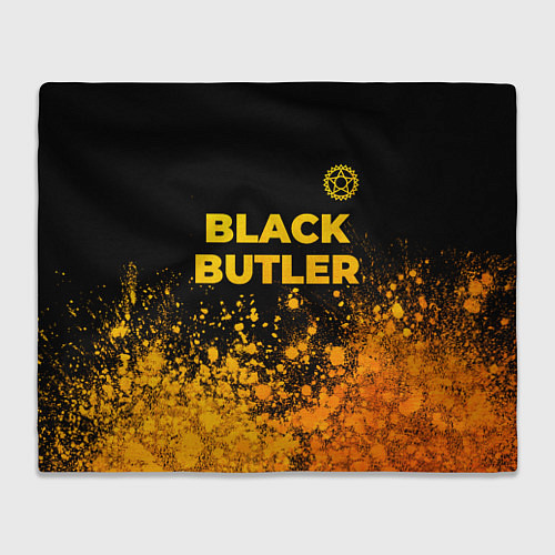 Плед Black Butler - gold gradient: символ сверху / 3D-Велсофт – фото 1