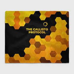 Плед флисовый The Callisto Protocol - gold gradient: символ свер, цвет: 3D-велсофт