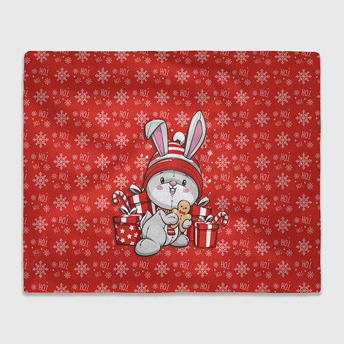 Плед Новогодний кролик с пряником / 3D-Велсофт – фото 1