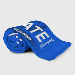 Плед флисовый Российская федерация карате - на синем фоне, цвет: 3D-велсофт — фото 2