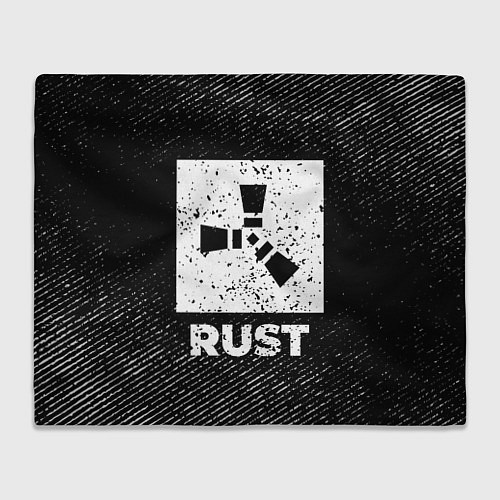 Плед Rust с потертостями на темном фоне / 3D-Велсофт – фото 1
