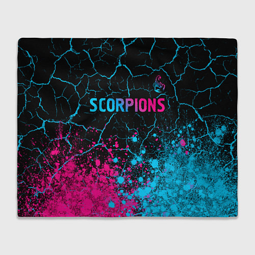 Плед Scorpions - neon gradient: символ сверху / 3D-Велсофт – фото 1