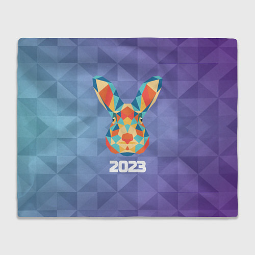 Плед Кролик из мозаики 2023 / 3D-Велсофт – фото 1