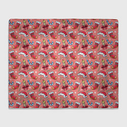 Плед флисовый Christmas pattern, цвет: 3D-велсофт