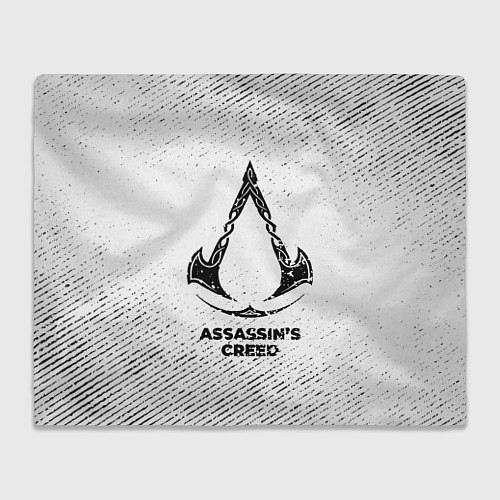 Плед Assassins Creed с потертостями на светлом фоне / 3D-Велсофт – фото 1