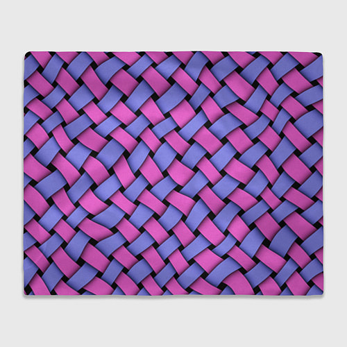 Плед Фиолетово-сиреневая плетёнка - оптическая иллюзия / 3D-Велсофт – фото 1