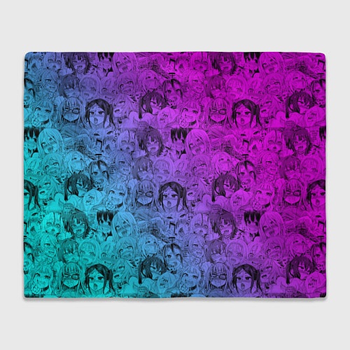 Плед Ахегао девушки градиент / 3D-Велсофт – фото 1