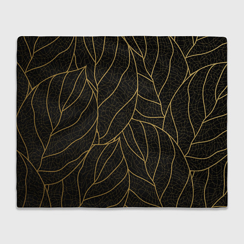 Плед Золотые листья градиент / 3D-Велсофт – фото 1
