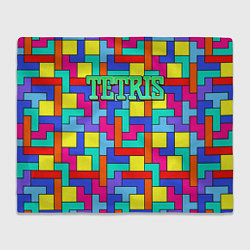 Плед флисовый Тетрис - паттерн, цвет: 3D-велсофт