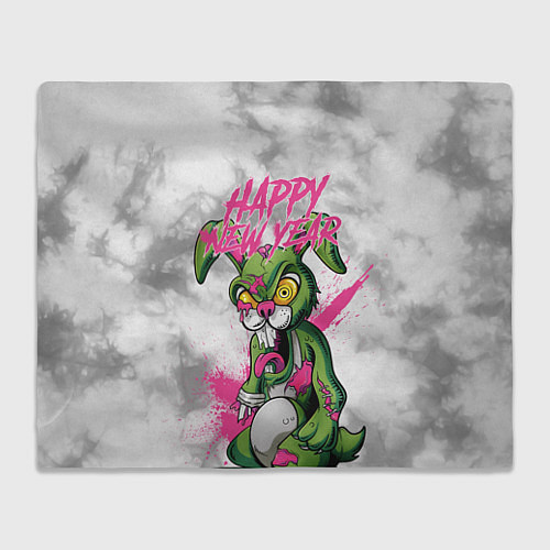 Плед Zombie rabbit Happy new year / 3D-Велсофт – фото 1