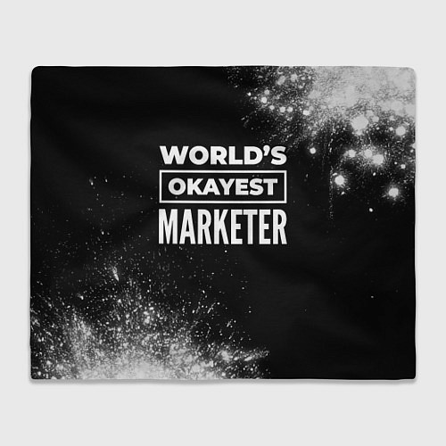 Плед Worlds okayest marketer - dark / 3D-Велсофт – фото 1