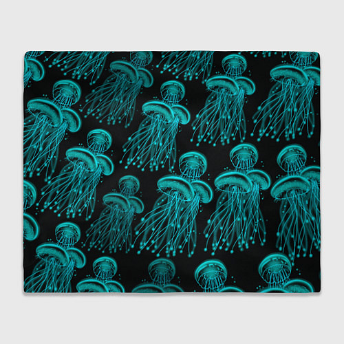 Плед Неоновые медузы / 3D-Велсофт – фото 1