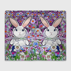 Плед флисовый Кролики в стиле Такаши Мураками, цвет: 3D-велсофт