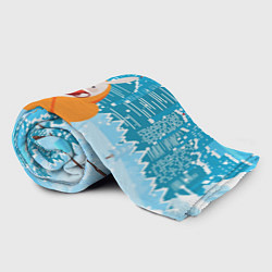 Плед флисовый Заяц согревается кофе, цвет: 3D-велсофт — фото 2