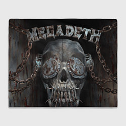 Плед флисовый Megadeth - steampunk - skull, цвет: 3D-велсофт