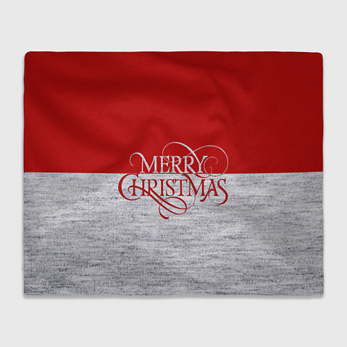 Плед Merry Christmas красный / 3D-Велсофт – фото 1