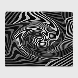 Плед флисовый Black and white abstract pattern, цвет: 3D-велсофт