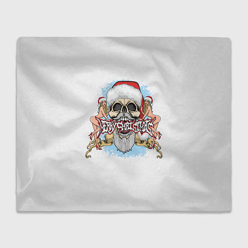Плед Merry Christmas Санта Хипстер / 3D-Велсофт – фото 1