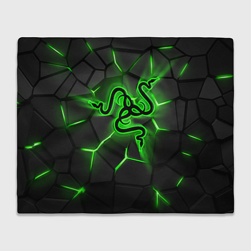 Плед Razer neon logo / 3D-Велсофт – фото 1