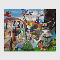 Плед флисовый Studio Ghibli - all stars, цвет: 3D-велсофт