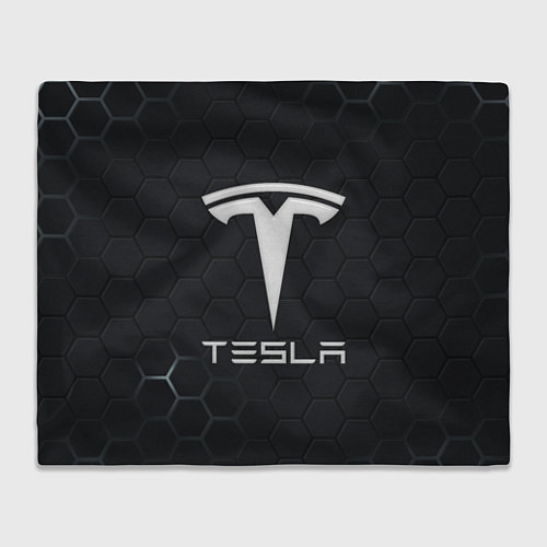 Плед Tesla логотип - матовое стекло / 3D-Велсофт – фото 1