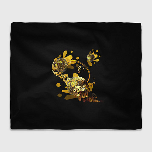 Плед Золотой мир павлина / 3D-Велсофт – фото 1