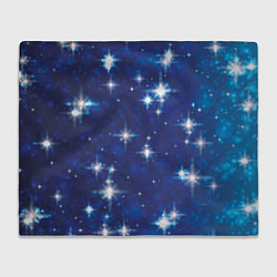 Плед флисовый Сияющие и блестящие звезды в ночном небе, цвет: 3D-велсофт