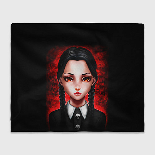 Плед Уэнсдэй на красном фоне / 3D-Велсофт – фото 1