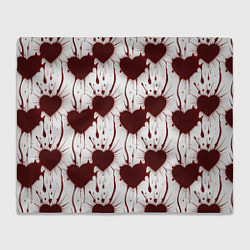 Плед флисовый Паттерн разбитое сердце, цвет: 3D-велсофт