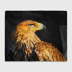 Плед флисовый Орёл полигональный, цвет: 3D-велсофт