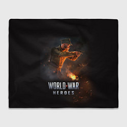 Плед флисовый World War Heroes Лейтенант, цвет: 3D-велсофт