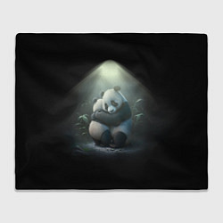 Плед флисовый Панды обнимаются, цвет: 3D-велсофт