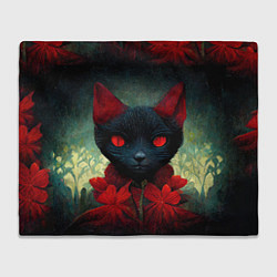 Плед флисовый Dark cat, цвет: 3D-велсофт