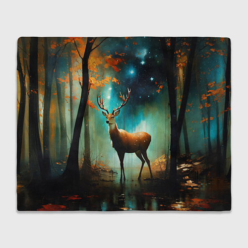 Плед Лесной олень / 3D-Велсофт – фото 1