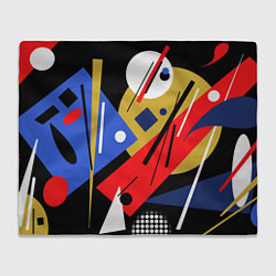 Плед флисовый Абстракция в стиле супрематизм, цвет: 3D-велсофт