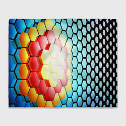 Плед флисовый Shape abstract color, цвет: 3D-велсофт