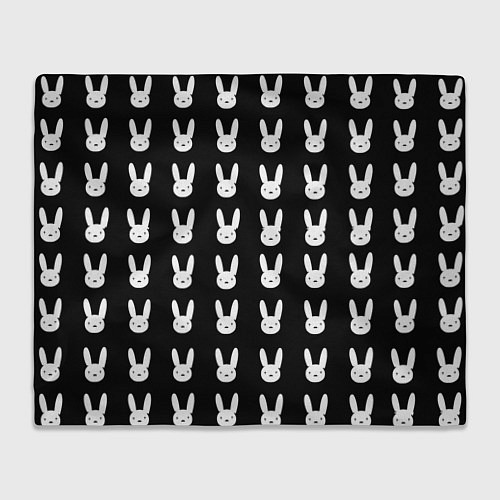 Плед Bunny pattern black / 3D-Велсофт – фото 1