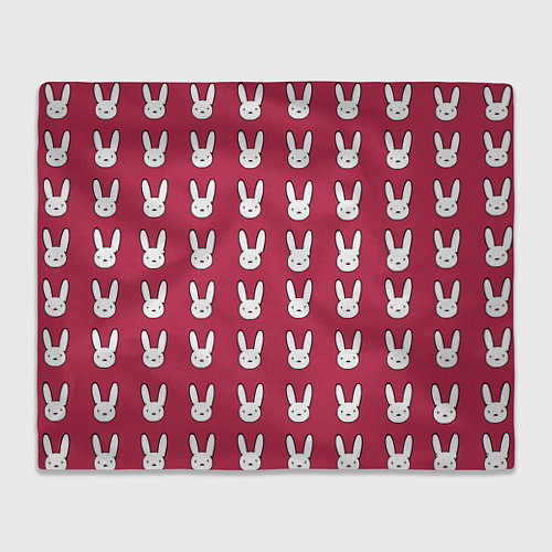 Плед Bunny Pattern red / 3D-Велсофт – фото 1