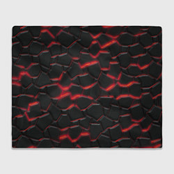 Плед флисовый Красный неон и плиты, цвет: 3D-велсофт