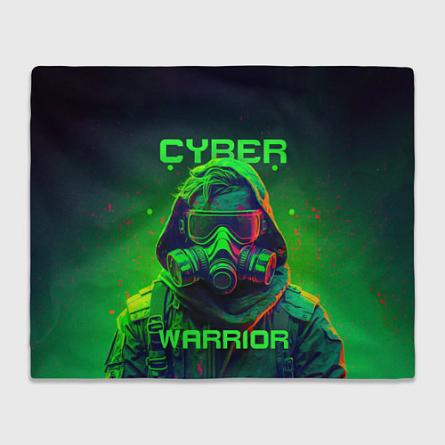 Плед Кибер воин в стиле киберпанк / 3D-Велсофт – фото 1