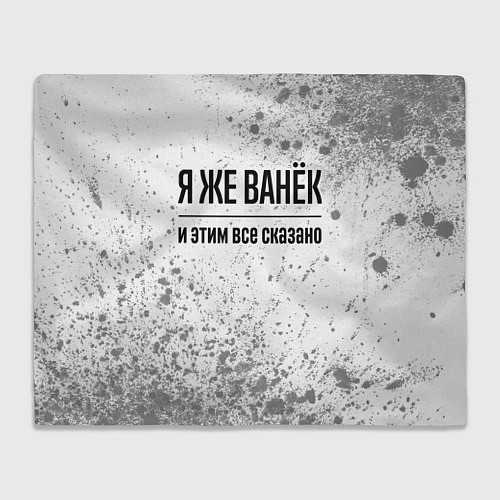 Плед Я же Ванёк и этим всё сказано: на светлом / 3D-Велсофт – фото 1
