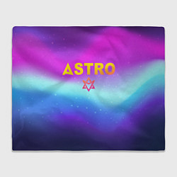 Плед флисовый Астро неон, цвет: 3D-велсофт