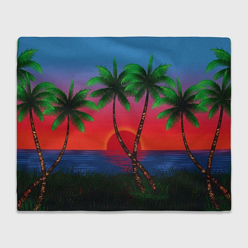 Плед Пальмы и море / 3D-Велсофт – фото 1