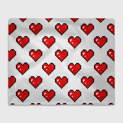 Плед Сердца в стиле пиксель-арт / 3D-Велсофт – фото 1