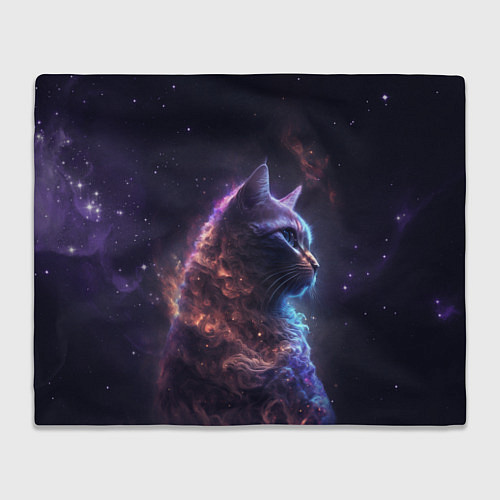 Плед Кошка в космосе туманность / 3D-Велсофт – фото 1